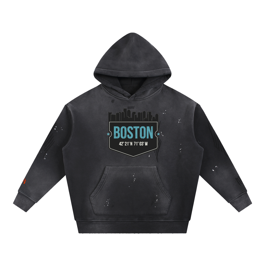 GreyOrigin Boston Washed Fleece Hoodie
